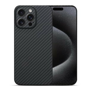 Sisyphy iPhone 14 Pro 対応 アラミド繊維ケース、6.1インチ ミニマリスト カーボン風 極薄0.64mm 超軽量 10g 耐衝撃 ワイヤレス充電をサポート