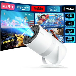 Tecaki 2025N ^ vWGN^[ ƒp 270°] V䓊e 1080P 18000LM 4KΉ É 200C` 50Y[ z[VA^[ vWFN^[ Zœ_ Wi-Fi6 Bluetooth5.3 y Xs[J[