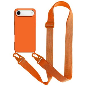 UnnFiko For iPhone 17 Air �P�[�X �l�b�N�X�g���b�v �X�}�z�P�[�X �u���F �V���R�� �A�C�t�H�� 17 Air �P�[�X �V���v�� �\�t�g �ی�J�o�[ �g�уX�g���b�v �R�t�� �΂߂��� (iPhone 17 Air,�I�����W)