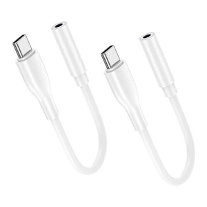 Hootek USB Type C - 3.5mm CzWbN ϊ ^CvC Cz ϊ P[u 2{ 4 X I[fBIϊA_v^ nC]Ή DAC ʒ/ʘb/yΉ iPhone 16Pro Max/16Pro/16Plus/16A