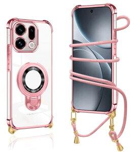 OPPO Find X9 �P�[�X �N���A �V�����_�[ ���� �����O�t�� find x9 �J�o�[ �X�^���h�@�\ �}�O�l�b�g���� �ϏՌ� �ČR�K�i �R�t�� �΂߂��� �D��X�g���b�v�t�� �l�b�N�X�g���b�v �V�����_�[ �c/