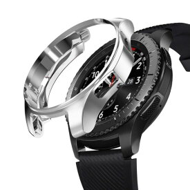 Galaxy Gear S3 Classic Galaxy Watch 46mm ケース 耐衝撃 クリア TPU Galaxy Watch 46mm 専用設計 Galaxy Gear S3 Frontier 対応 (シルバー)