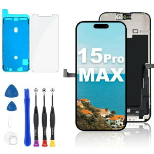 jasfiuay for iPhone 15 Pro Max �t���p�l�� - 6.7�C���` iPhone 15Promax ��ʌ��� FHD�t�����g�p�l���^�b�`�X�N���[���C���p�X�N���[���f�W�^���R���o�[�^�[�C���c�[��