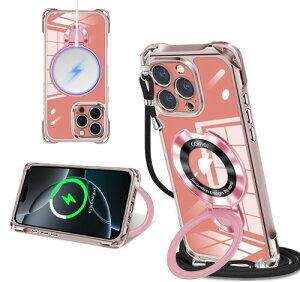 baodunwei iPhone 16 ProMax �N���A �P�[�X MagSafe �Ή� �X�g���b�v�t�� �V�����_�[�^�C�v �؍��� ���炵�� �V���v�� ���Γ��� �X�^���h�@�\ �c�����Ή� �ϏՌ��� ��phone 16promax �y�� ���^ ���ϖh