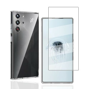 �i1���K���X�t�B����+ 1���P�[�X �j�Ή� RedMagic 10 Pro �P�[�X + �K���X�t�B���� �M�����N�V�[RedMagic 10 Pro �t�B���� �����K���X �t�� �ی�t�B���� �w��F�� �ϏՌ� �w��h�~ �����z�� �C�A