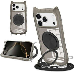 iPhone 17 Pro Max �p �X�}�z�P�[�X �L���f�U�C�� �V���v���Ńt�@�b�V���� 360° ��]�X�^���h�t�� iPhone 17 promax �X�}�z�P�[�X ����~�� ���΂ݖh�~ �S�ʓI�ȕی� �������߉\�ȃl�b�N�X�g��