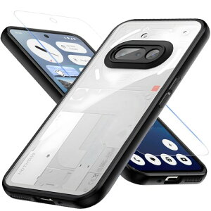 YAOYAOLX For Nothing Phone 3A �P�[�X �N���A �K���X�t�B�����t�� �i�b�V���O�t�H��3a �J�o�[ ���FTPU�t���[�� + ����PC�o�b�N�p�l�� 2�d�\�� �ϏՌ� �ČRMIL�K�i ����~�� ���� �w��h�~ �X�g���b