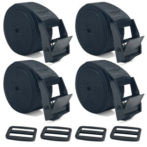 Socpuro �ג��x���g 2m �J���o�b�N���� 4�{�Z�b�g �ג��o���h ����ȒP �ו��Œ�x���g �ω׏d200kg ���b�N�@�\ �ו� �Œ� �x���g ���t�Œ� ���� �����o���h �o�C�N ���t �^�� �����z�� ���@