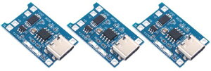 オーディオファン 3個セット TP4056 Type-C USB 5V 1A 29×18mm リチウム電池充電器モジュール Type-C充電ボード デュアル保護機能