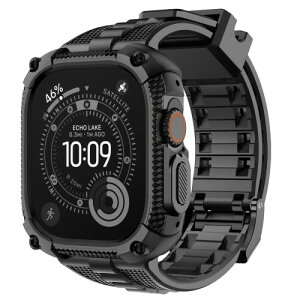 �R���p�`�u��Apple Watch �o���h 49mm iWatch Ultra3/Ultra2/1�Ή����܂� �A�b�v���E�H�b�` �t���J�o�[ ��̌^ �o���p�[�P�[�X�t�� ����~�� �ϋv�� �����h�~ �Ռ��z�� �H�� �X�|�[�c �A�E�g�h�A��