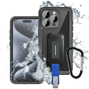 (ARMOR-X) iPhone 15 ProP[X IP68 Waterproof Case ubN (Black)