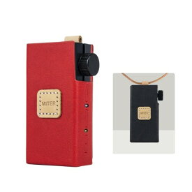 MITERケース Astell&Kern AK HB1用 アステルアンドケルン AK-HB1用、ネックレスコード付き手作りイタリア人工皮革カバー Case Cover for akhb1 (Red)