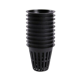 Happy Spring 水耕栽培鉢 かご鉢 6色 3サイズ 10個セット (小, 黒)