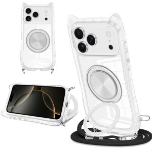 iPhone 17 Pro Max �p �X�}�z�P�[�X �L���f�U�C�� �V���v���Ńt�@�b�V���� 360° ��]�X�^���h�t�� iPhone 17 promax �X�}�z�P�[�X ����~�� ���΂ݖh�~ �S�ʓI�ȕی� �������߉\�ȃl�b�N�X�g��