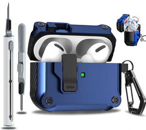 OJBSEN AirPods Pro3 �P�[�X 2025 AirPods Pro ��3���� �P�[�X ���S���b�N�t�� �����{�^�� �����[�ۂ��� �v��3�J�o�[ �N���[�i�[�L�b�g�t�� �G�A�[�|�b�Y�v��3�J�o�[ ���C�����X�[�d�Ή� LED���C�g