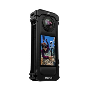 TELESIN tJP[W Insta360 X4 ΉAX4p^t[ rbgP[WیP[X NCbNR[hV[V[o[ΉA1/4"-20 Xbh