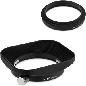 Haoge 43mm �X�N�G�A���^�������Y�t�[�h�V�F�[�h Leica D-Lux 8�J�����A�N�Z�T���[ �˂����ݎ������Y�t�[�h