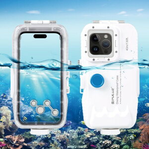 PULUZ iPhone 15 Pro Max / 15 Plus / 14 Plus / 14 Pro Max / 13 Pro Max / 12 Pro Max / 11 Pro MaxphP[X 40mh gу_CrOnEWOP[X IPX8h iPhonephP[X PC+KX ho&ϏՌ&