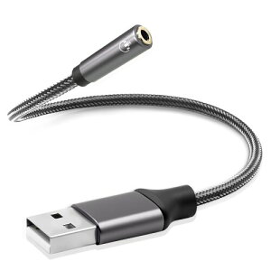 Duttek USB 3.5mm �ϊ��P�[�u�� 30CM/1FT, USB�I�X3.5mm���X���ґg�I�[�f�B�I�P�[�u��,�f�X�N�g�b�vPC�m�[�gPC�w�b�h�t�H���}�C�N�Ή�