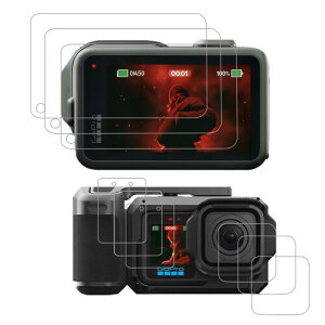 For GoPro MISSION 1 / MISSION 1 PRO/MISSION 1 PRO ILS �p�t�B���� 3�� �O�ی�t�B���� + 3�� ��ی�t�B����+3�� �����Y�t�B���� �����^ �ϏՌ� �w��h�~ �C�A�h�~ �������� �\��t���ȒP �t���ی� ����