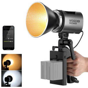 NEEWER MS60B LEDBepCg rfICg ^y 65W 莝 COB Cg S PWM Bowens}Eg 2.4G/APP F/40000lux(1m) FCRI97+/TLCI98+ 2700K-6500K/12Ɩ /