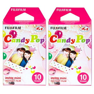 Fujifilm Instax �L�����f�B�[�|�b�v�C���X�^���g�t�B���� 2�p�b�N Mini 8�J�����p 20��