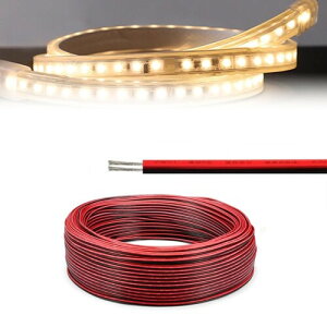 AWG22 �d���P�[�u�� 30M 22AWG 2�s�� �����R�[�h �d���P�[�u�� LED ���C�g�X�g���b�v�P�F�����P�[�u�� �d�q���C���[���[�N�ڑ������e�i���X (30M)