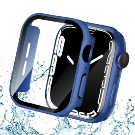 CABOBE 対応 Apple Watch ケース 41mm IP68 防水ケース 3D直角エッジデザイン アップルウォッチ9/8/7 カバー Apple Watch 9/8/7 カバー 対応 アップルウォッチ ケース ガラスフィルム 一体型 PC素材 耐衝