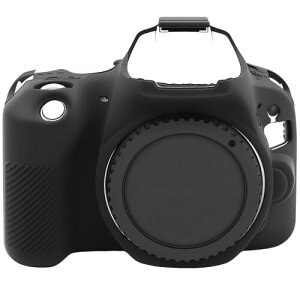 �J�����P�[�X �ی�P�[�X �݊� �L���m�� Canon EOS 250D 200D II Rebel SL2 SL3 �Ή� �J�X�^���t�B�b�g �V���R���J�o�[ �o�b�O �R���p�N�g�Ōy�ʂȎ����^�ю��[ (�u���b�N)