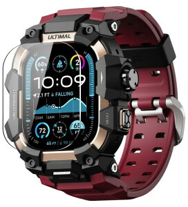 ULTIMAL �ɑΉ� Apple Watch Ultra 3/Ultra 2/Ultra�i49mm�j�p �o���h��̌^�ی�P�[�X �����K���X�t�B�����t�� TPU �ϏՌ� ���ϋv �ȒP���� �ʋC�� �A�E�g�h�A/�X�|�[�c���� ���C�����b�h