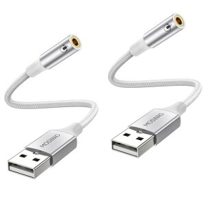 MOSWAG USB �I�[�f�B�I �ϊ��A�_�v�^ �O�t�� �T�E���h�J�[�h 4�� TRRS �ϊ� usb-3.5mm �I�[�f�B�I�P�[�u�� �C���z���A�w�b�h�t�H���APC�A���b�v�g�b�v�ALinux�A�f�X�N�g�b�v�APS4�A���̑��̃f�o