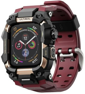 ULTIMAL �ɑΉ� Apple Watch SE�i��3/2����j/SE/Series 6/5/4�i44mm�j�p �o���h��̌^�ی�P�[�X TPU �ϏՌ� ���ϋv �ʋC�� �ȒP���� �X�|�[�c/�A�E�g�h�A�������C�����b�h