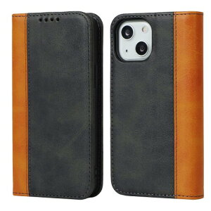 Havaya iPhone15 �P�[�X iPhone 15 �P�[�X �蒠�^ �ϏՌ� �J�o�[ �X�^���h�@�\ �J�[�h���[ �t�F�C�N���U�[(�A�C�t�H��15 /�����ӂ���15/��phone15/�A�C�z��15 �ʗp 6.1�C���`�Ή�)-�u���b�N�{