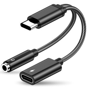 yangoo USB C �C���z���W���b�N �ϊ� PD60W�[�d�Ή� type c �ϊ��P�[�u�� �^�C�vC - 3.5 mm�w�b�h�t�H���W���b�N�A�_�v�^ ��� ���� �P�[�u�� �[�d���Ȃ���C���z�� Aux usb-c�I�[�f�B�W���b�N �}�C
