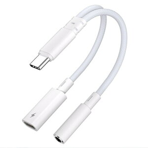 2in1 USB Type-C �C���z���ϊ��A�_�v�^�[ 3.5mm ��҃P�[�u�� �[�d�����y�����Ή� DAC���� PD15W�}���[�d Hi-Fi �i�C�����҂� ���ϋv �ʘb�E���ʒ����Ή� Type-C �C���z���W���b�N iPhone 17/16 Galaxy Pixe