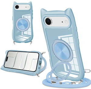 iPhone AIR �p �X�}�z�P�[�X �L���f�U�C�� �V���v���Ńt�@�b�V���� 360° ��]�X�^���h�t�� iPhone air �X�}�z�P�[�X ����~�� ���΂ݖh�~ �S�ʓI�ȕی� �������߉\�ȃl�b�N�X�g���b�v�t��