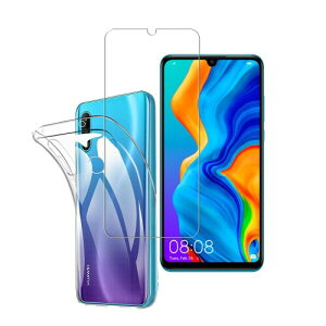 Huawei P30 lite �t�B����+ �P�[�XP30 lite Premium HWV33 �ی�t�B���� �ώw�� ������ ���˒ጸ ��U�h�~���� Huawei P30 lite �p�� �P�[�X ���� TPU�f�ނ��g�p���ϏՌ� �V���R�� ���^ �y�� ���h�~