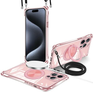 GULEIYAA iPhone 15 Pro �p �P�[�X �c�����Ή� 360° ��]�X�^���h �����O �}�O�l�b�g���� MagSafe �Ή� ���C�����X�[�d�Ή� �� phone 15pro �P�[�X ���|�� �΂߂��� ��|�� �ϏՌ� �ԍڃz���_�[ �Ή�