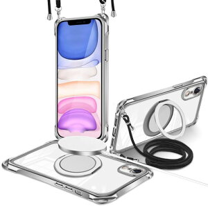 GULEIYAA iPhone XR �p �P�[�X �c�����Ή� 360° ��]�X�^���h �����O �}�O�l�b�g���� MagSafe �Ή� ���C�����X�[�d�Ή� �� phone xr �P�[�X ���|�� �΂߂��� ��|�� �ϏՌ� �ԍڃz���_�[ �Ή� �X�g��