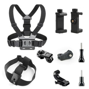 Insta 360 X5 X4�p�A�N�Z�T���[�L�b�g �w�b�h�X�g���b�v�}�E���g�o���h�� 360°��]�A�_�v�^�[�����݊��� �ϋv�� �N�C�b�N�����[�X���� Insta X5/ X4�p POV���_ Vlog ���s��A�E�g�h�A�B�e�ɍœK