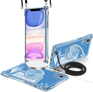 GULEIYAA iPhone XR �p �P�[�X �c�����Ή� 360° ��]�X�^���h �����O �}�O�l�b�g���� MagSafe �Ή� ���C�����X�[�d�Ή� �� phone xr �P�[�X ���|�� �΂߂��� ��|�� �ϏՌ� �ԍڃz���_�[ �Ή� �X�g��