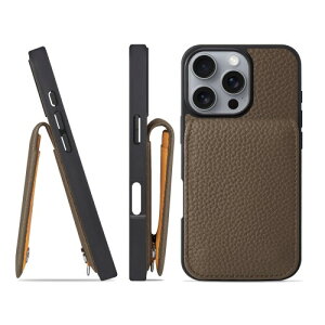 HANATORA for iPhone 16Pro �P�[�X �o���p�[�^ �{�v �X�}�z�P�[�X �X�}�z �J�[�h�|�P�b�g �X�^���h �V�����_�[�X�g���b�v �t�� �V�������N�J�[�t���U�[ �g�[�v SCPG-16Pro-Taupe �M�t�g �a���� ����