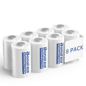 BONAI CR2 電池 3V リチウム電池 8個 長持ちする電力 低い自己放電率 懐中電灯、カメラ、おもちゃ、マイクに最適