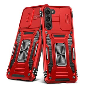Galaxy S23 用ケース リング付き スライド式カメラカバー 耐衝撃 スタンド機能 車載ホルダー レンズ保護 ギャラクシーS23 用スマホケース PC TPUバンパー 防塵 人気 落下防止 滑り止め 指紋防
