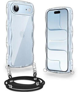 iPhone 17 Air �p �P�[�X �N���A �V�����_�[ �X�g���b�v�t�� �A�C�t�H��17 Air �p �J�o�[ �X�}�z�P�[�X �ϏՌ� ���� ���|�� �΂߂��� �R�t�� ��|���P�[�X ���������\ ���O���\ (�N���A)