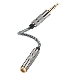 SinLoon 4.4mm���X 3.5mm TRRS�I�X �I�[�f�B�I�ϊ��P�[�u�� �����b�L OFC �u���P�[�u�� �}�C�N�Ή� HiFi DAP �ʘb�\ (�N�[���O���[)