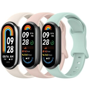 (Vancle) for Xiaomi Mi Band 10 �����o���h Miband 9/8 �����o���h, �ւ��x���g �_�炩���V���R�� �����x���g ���߉\ 3�p�b�N 04