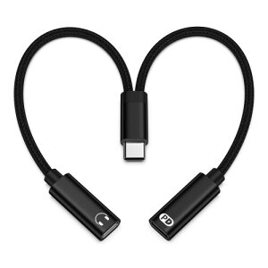 2in1 Type C to USB-C �I�[�f�B�I�ϊ��A�_�v�^�[ �^�C�vC �C���z�� �ϊ� ��� DAC���� Hi-Fi���� PD 60W�����[�d �i�C�����ґg �����g�p�\ ���ʒ���/�ʘb/���y�Ή� iPhone17/16 / 15 Pro Max/Galaxy S24 Ultra/