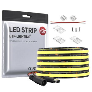 BTF-LIGHTING FCOB COB LEDe[vCg x tLVuLEDe[vCg 5M 480LEDs/m 2400LEDs/5m dF 3000K 8mm XgbvCg DC12V 9W/m PCB \ ό`\ ؒf\ Q Lb`z[