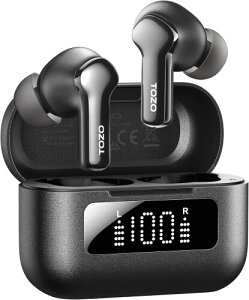 TOZO NC3 ���C�����X�C���z�� Bluetooth 5.3 IPX8�h�� LED�f�B�X�v���C�t�� ��p�A�v���Ή� �J�X�^��EQ���[�h �m�C�Y�L�����Z�����O ENC ANC �ڑ��u�� �������ڑ� �}���[�d USB Type-C �R���p�N�g ���^